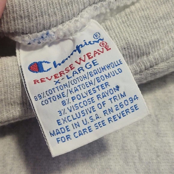 VTG 90s Champion Reverse Weave UConn Connecticut AAU Crewneck Sweatshirt XL - Picture 4 of 10